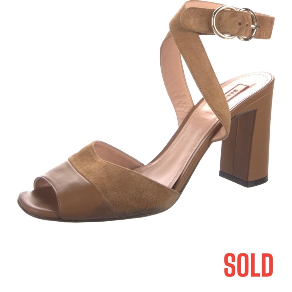 Bally suede heel sandals. Size 7.5 US.  Good condition
